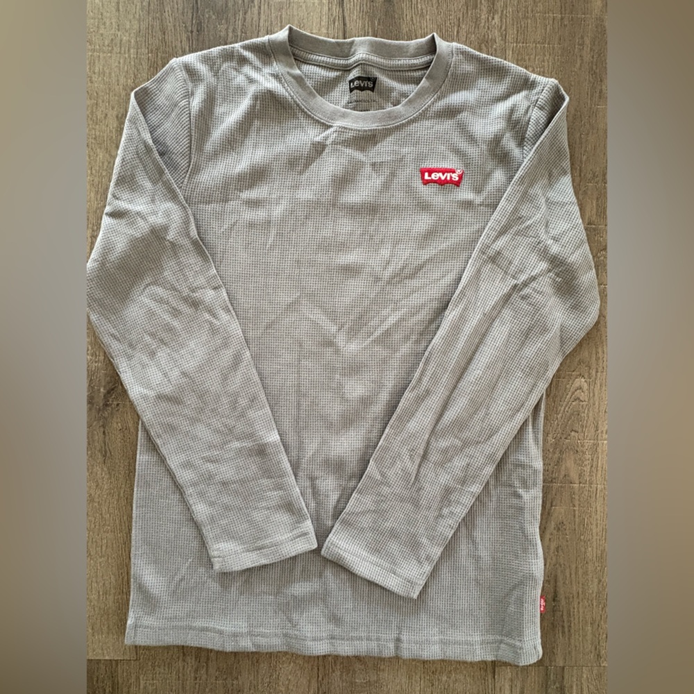 Levi's Waffle Knit Gray Shirt Youth M